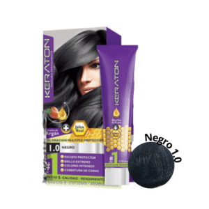TINTE KERATON PERMAN X60 ML Nº 1.0 NEGRO - Imagen 2